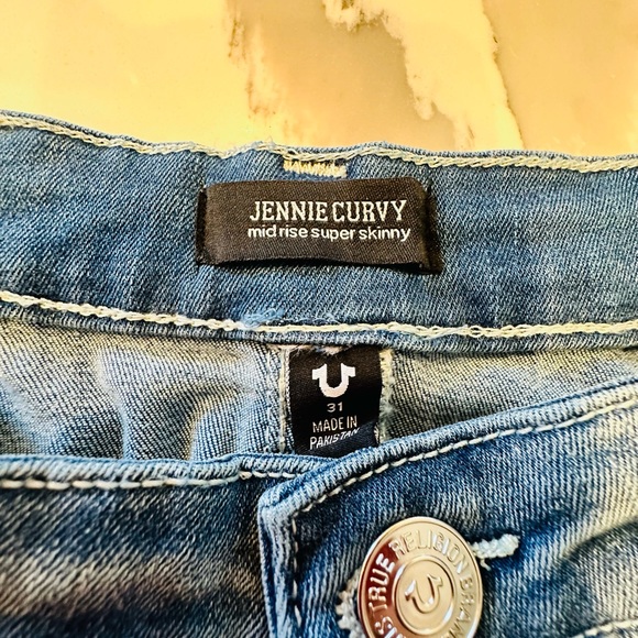 NWT. True religion Jennie curvy jeans. Mid rise super skinny. Size 31 - Picture 7 of 11